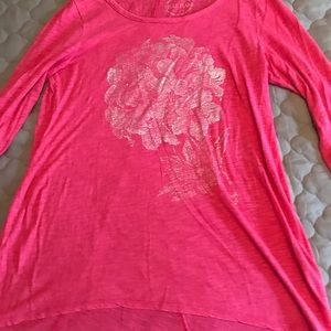 Lucky Brand 3/4 sleeve tunic style T-shirt
